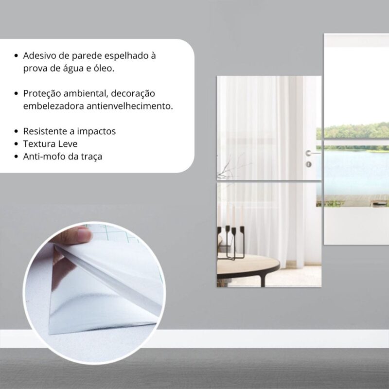 Espelho de Parede DIY Adesivo - Corpo Inteiro - Image 3