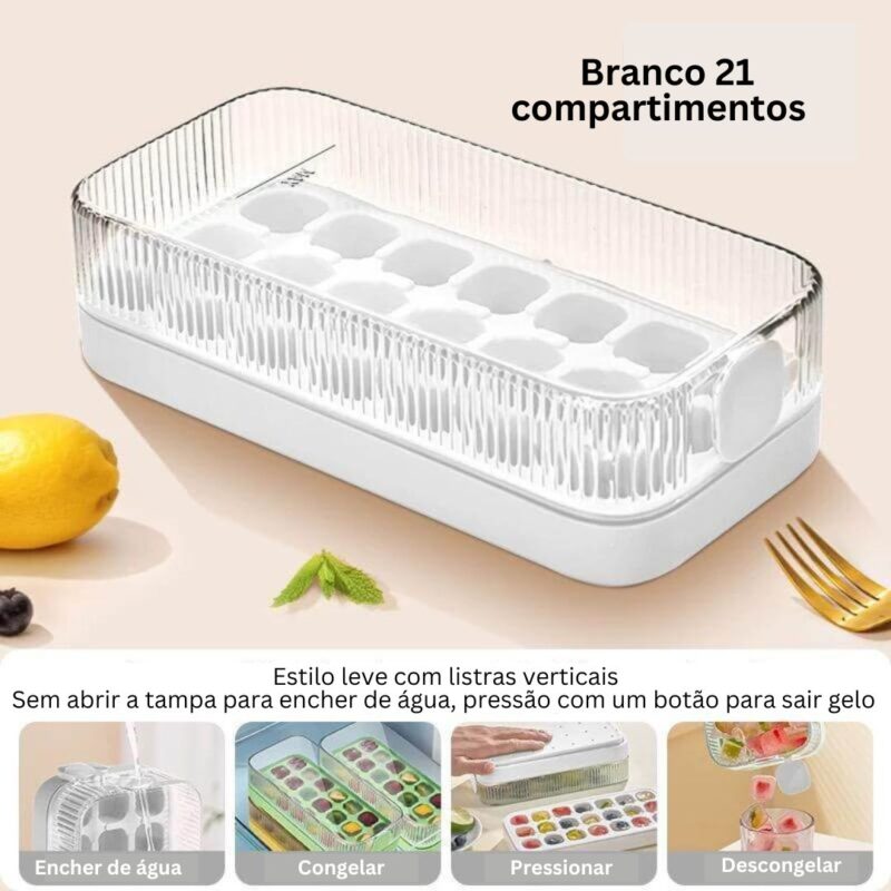 Forma de gelo inteligente e Armazenagem  21 CUBOS - Image 5