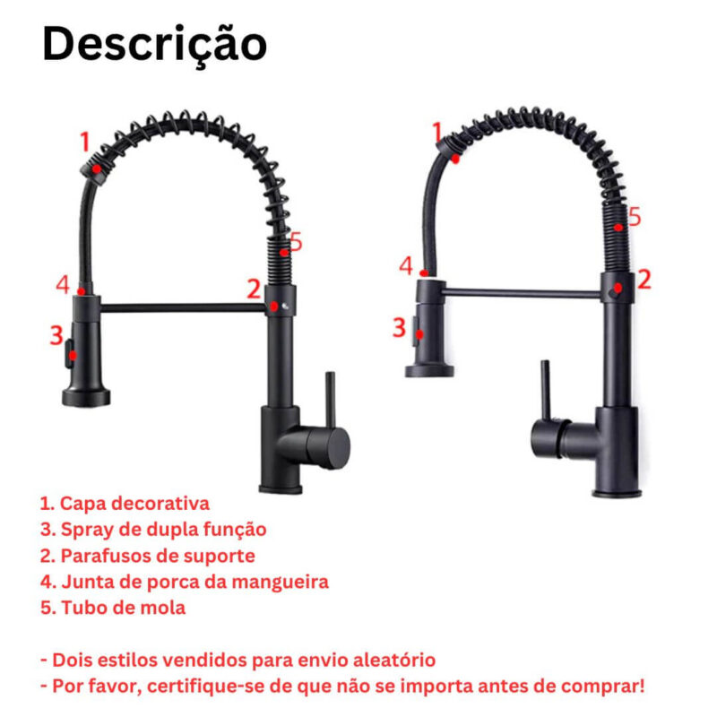 Torneira Misturadora Baokemo - Quente e Frio Pull Down - Image 8