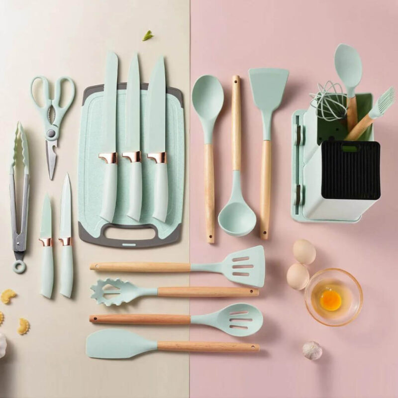Kit Completo Jogo Utensílios de Cozinha Luxo 19 Peças - Image 8